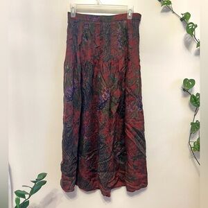 Vintage Floral paisley Skirt with pleating
